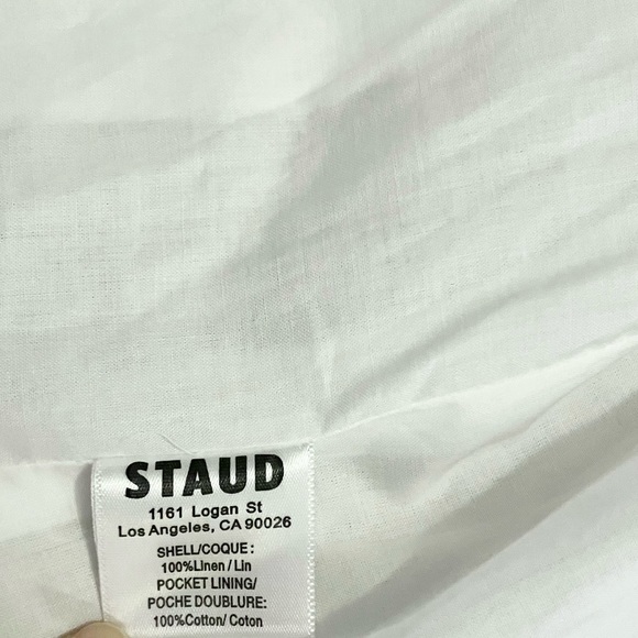 NWOT STAUD Linen Maxwell Blazer in White Sz M. - Picture 16 of 16